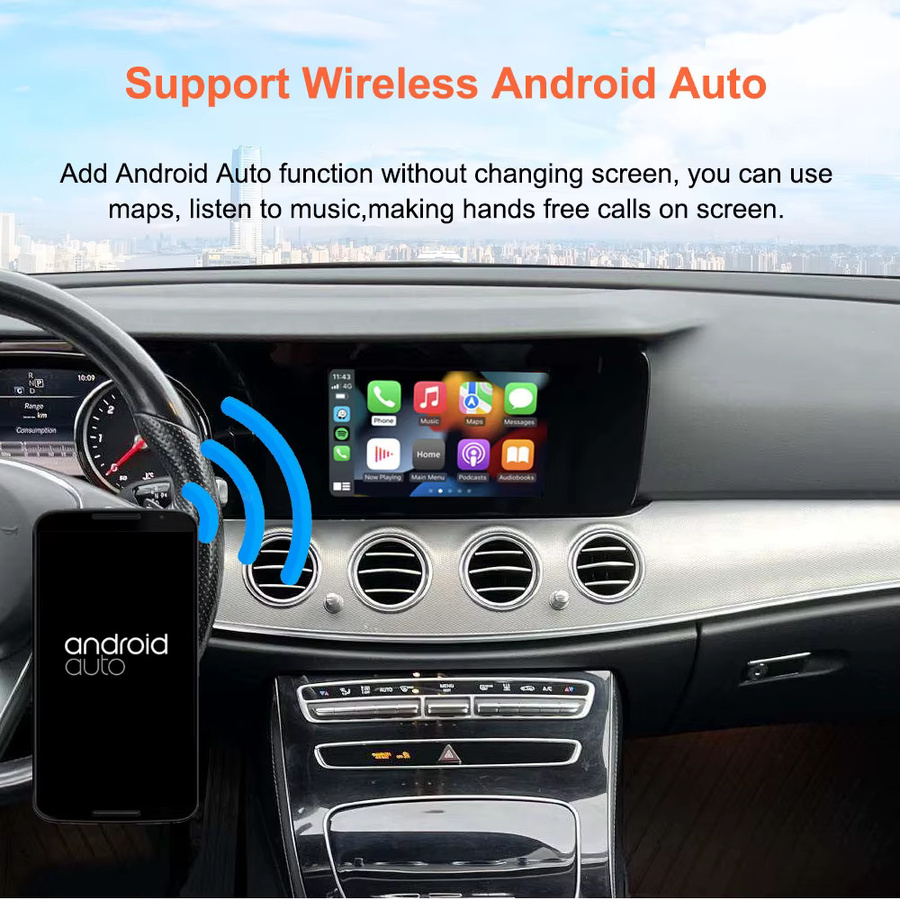 Bonroad Wireless CarPlay Decoder Box für Mercedes Benz E-Klasse W213 2016-2020 NTG5.5 System mit Android Auto Interface und Bluetooth/Wi-Fi Unterstützung - Bild 5