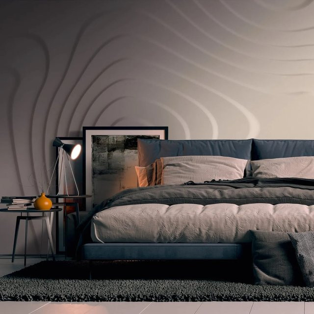 PROFHOME 382921-GU Fototapete 3D Matt in Beige Elfenbein mit geometrischem Abstract-Design, Breite: 3,71 m, Höhe: 2,80 m - Bild 1