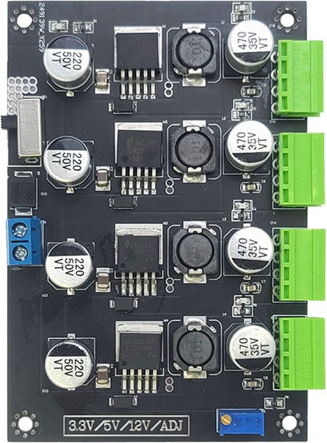LM-2596 Multi-Circuit-Schaltnetzteilmodul mit einstellbaren Spannungen 3,3 V, 5 V und 12 V von UICPAL - Bild 1