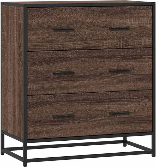 DELUKE Sideboard SOPI Kommode in Eiche Braun mit Schubladen für Wohnzimmer und Flur, B/T/H: 68 x 35 x 76 cm - Bild 1