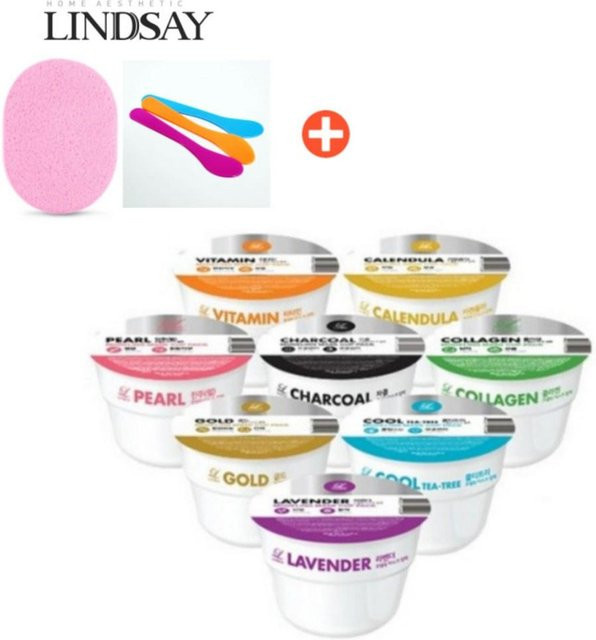 Lindsay Modelliermaske Kollagen, 3 Stück, Gesicht, Unisex - Bild 1