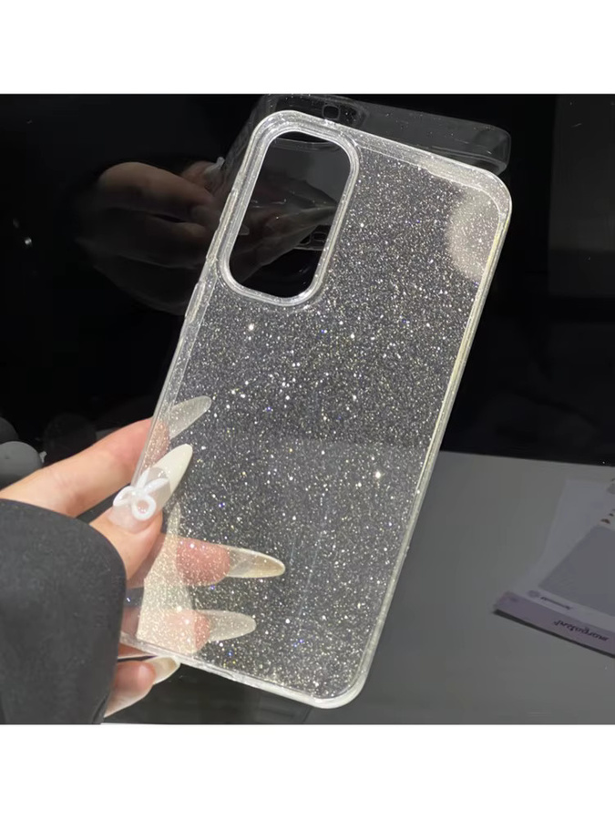 Caynes Luxus Bling Glitter Handyhülle für Samsung Galaxy A55 5G A56 A36 A54 A15 A16 A24 A25 A12 A05 A06 A05s, stoßfeste transparente TPU Abdeckung, Farbe: Transparent - Bild 4