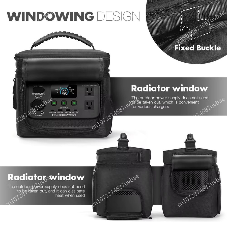 Wasserdichte Aufbewahrungs-Tragetasche für BLUETTI Elite 30 V2 Powerstation in Schwarz - Bild 4