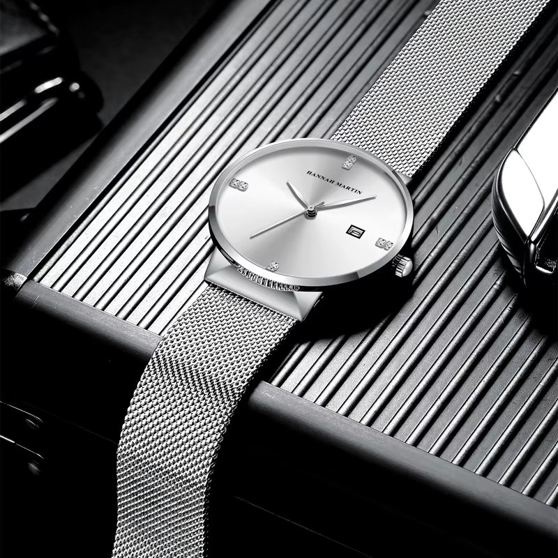 VA VA VOOM Armbanduhr, Quarz, Edelstahl, 40 mm, Silber, Zirkonia, Herren - Bild 3