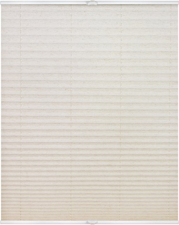 Lichtblick Plissee Klemmfix Spring Single Pleat in Weiß, semi-transparent und verspannt ohne Bohren