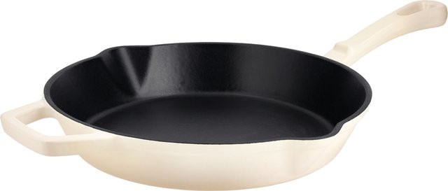 SILVERCREST Premium-Gusseisen-Grillpfanne aus emailliertem Gusseisen in Beige mit Ausgießrand - Bild 1