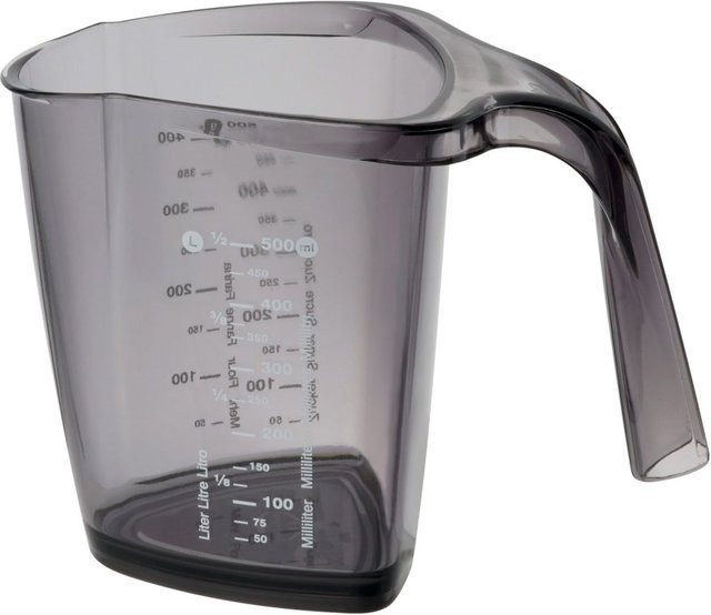 Dr. Oetker Messbecher aus Kunststoff, transparent/blau, 500 ml - Bild 1