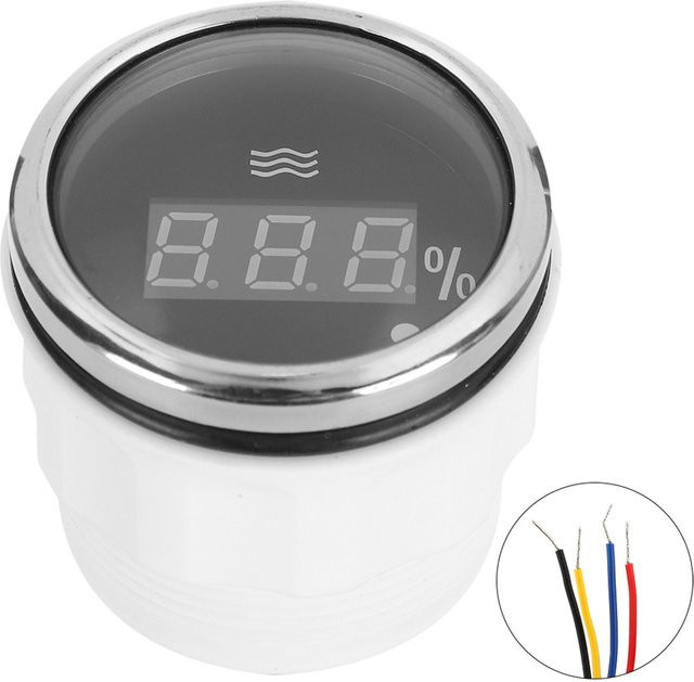 Koogeelife Digitaler Wasserstandsmesser mit LED-Anzeige und Smart-Alarm, Wasserdicht und Beschlagsfrei, Schwarz - Bild 1