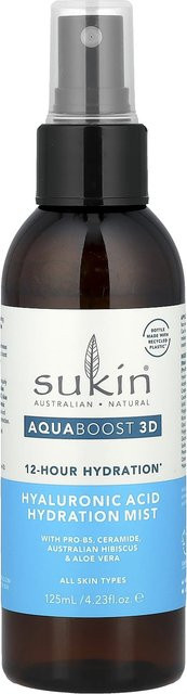 SUKIN Aquaboost 3D Hyaluronsäure-Hydrationsspray, 125 ml, mit Aloe Vera - Bild 1