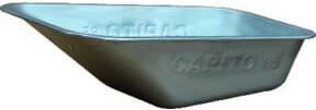 Carl Capito Eurocar 100 Mulde, verzinkt und gelocht, Farbe: Silber, Volumen: 100 l - Bild 1