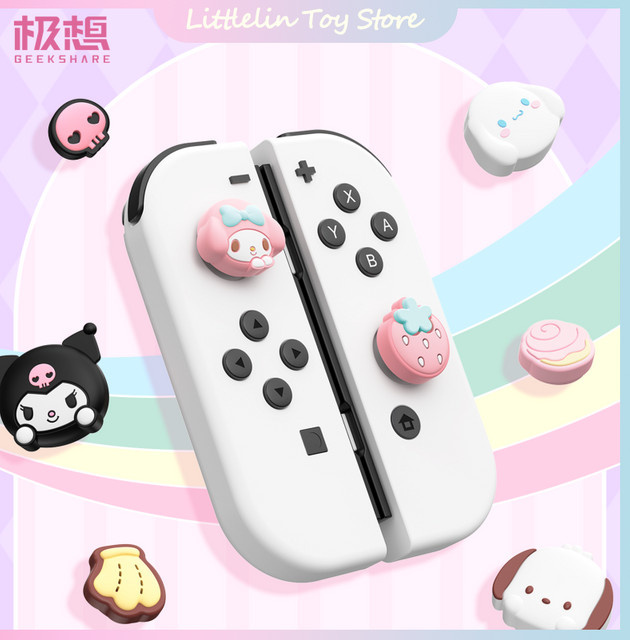 Sanrio Silikon Joystick-Kappen für Nintendo Switch, OLED, Lite und PlayStation 5 & 4 als dekoratives Zubehör - Bild 1