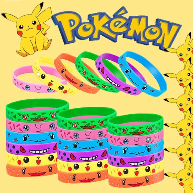 TAKARA TOMY Pokemon Armband, Pikachu Charmander, 12-teiliges Set, Kinder - Bild 1