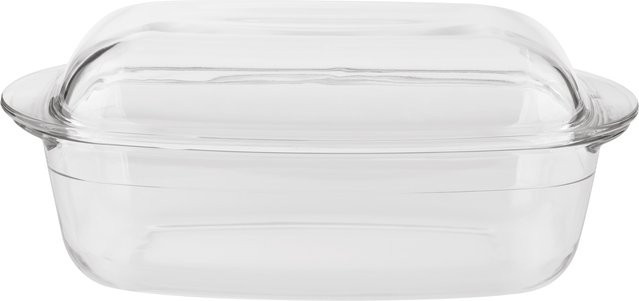 SILVERCREST Bräter aus Glas mit Deckel, rechteckig, transparent, mikrowellenfest und spülmaschinenfest - Bild 1