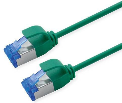 Roline Patchkabel Cat.6A S/FTP LSOH PoE Ethernet LAN, grün, 10 m - Bild 1