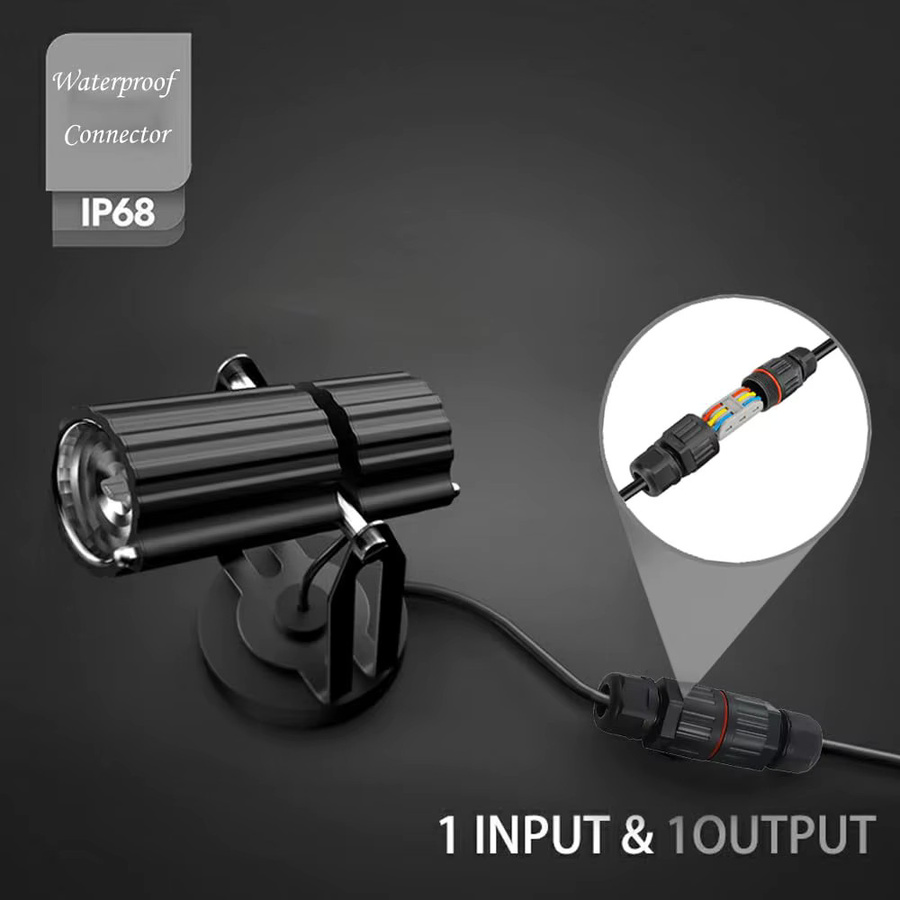 ELECAPITAL IP68 Wasserdichter Steckverbinder Schnellverbinder 2/3-polig in Schwarz für LED-Lichtverdrahtung im Outdoor-Bereich - Bild 5