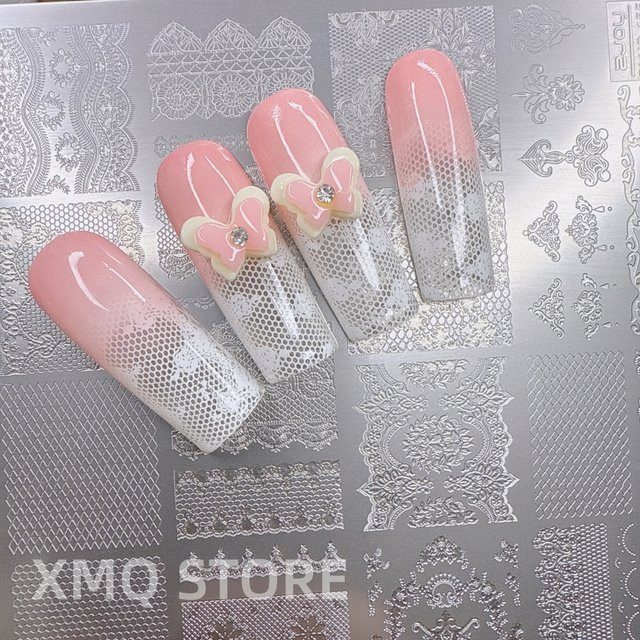 XMQ Nail Art Stamping Plates Spitzennägel Templates - Bild 1