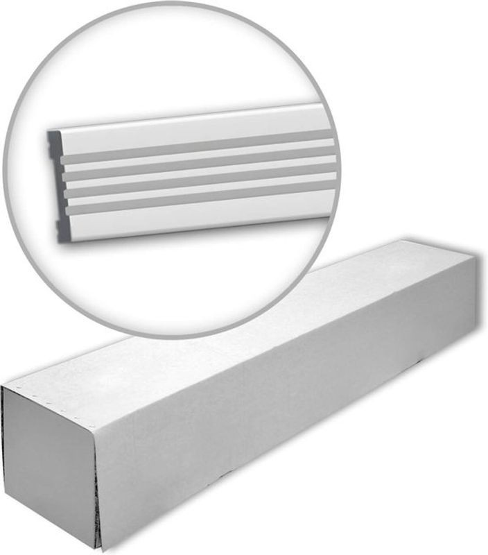 Profhome Wandleisten Friesleisten Set in Weiß, 30 Stück aus Kunststoff für modernes Design, Gesamtlänge 60 m - Bild 1