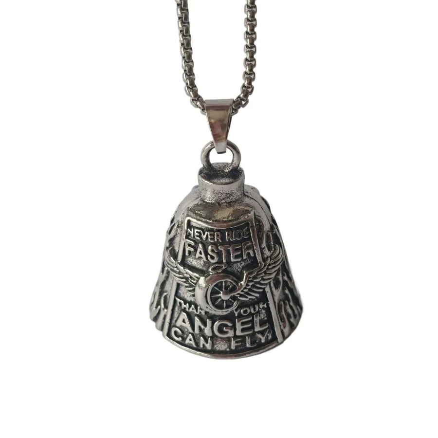 Anhänger Motorrad Schutzglocke, Legierung, Silber, Punk, Unisex - Bild 3