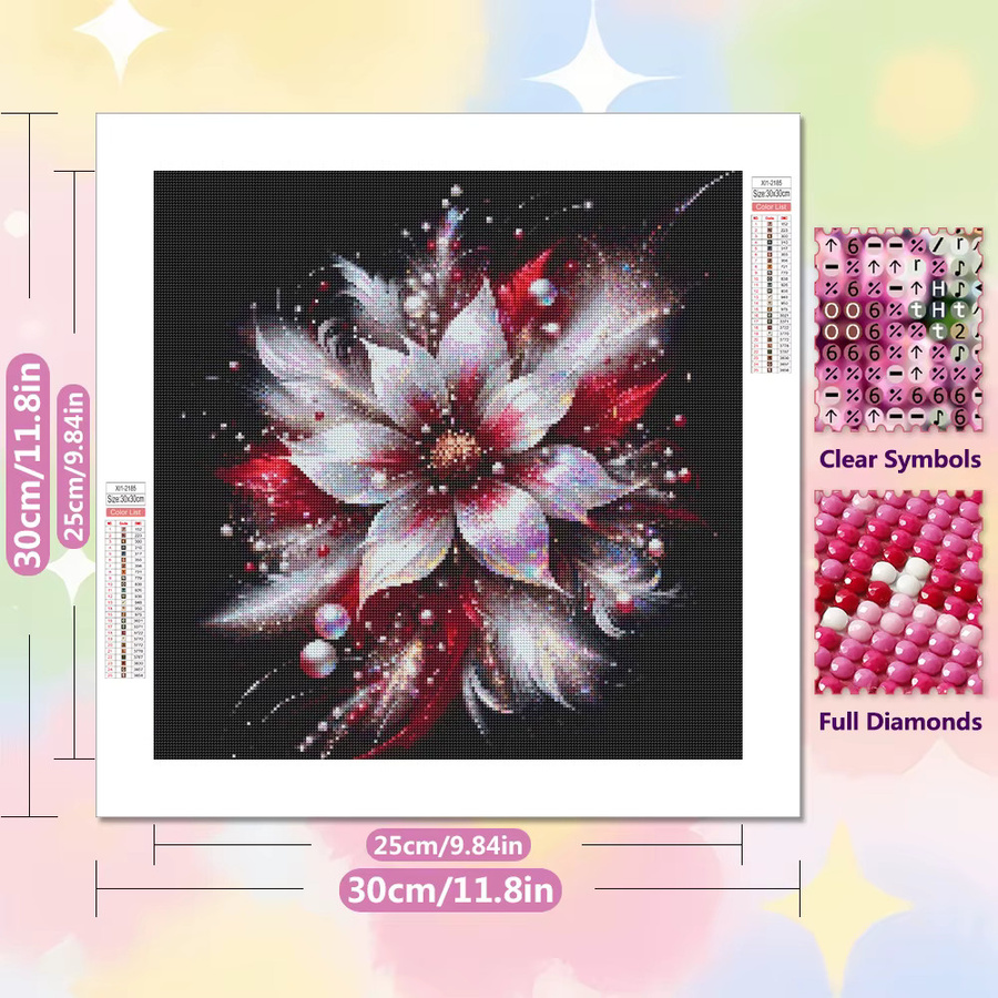 EverShine Diamant Mosaik Blume, DIY 5D Diamant Kunst Malerei Kit - Bild 2