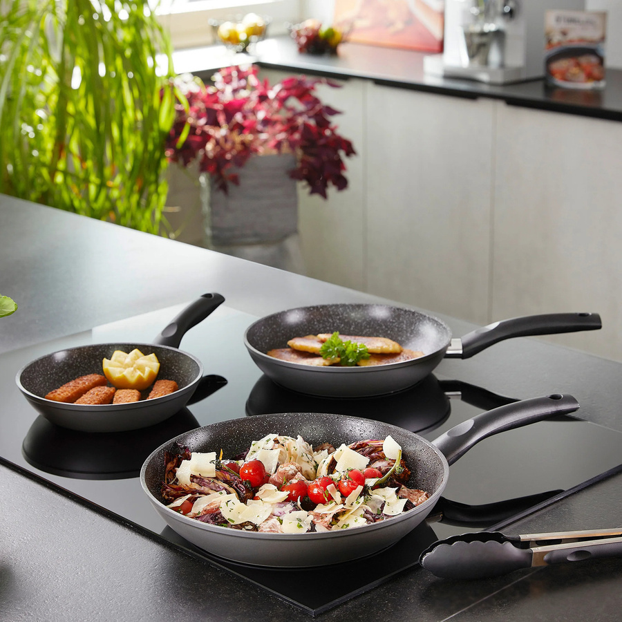 STONELINE CERAMIC 3-teiliges Keramik Pfannen-Set mit den Durchmessern 20 cm, 24 cm und 28 cm - Bild 3