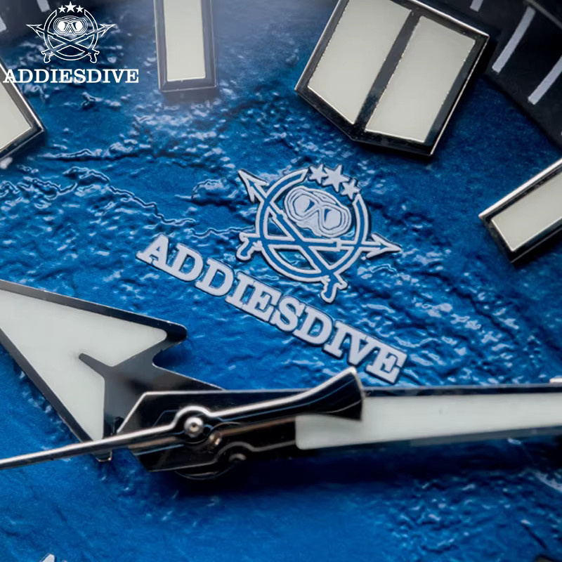 Addiesdive Armbanduhr, Herren, Blau, Saphirglas, Edelstahl, Kautschuk - Bild 2