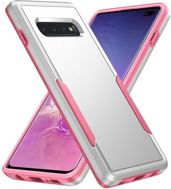 Stoßfeste Hybridhülle für Samsung Galaxy S10 Plus in Pink, zweischichtiges Design mit harter Abdeckung - Bild 1