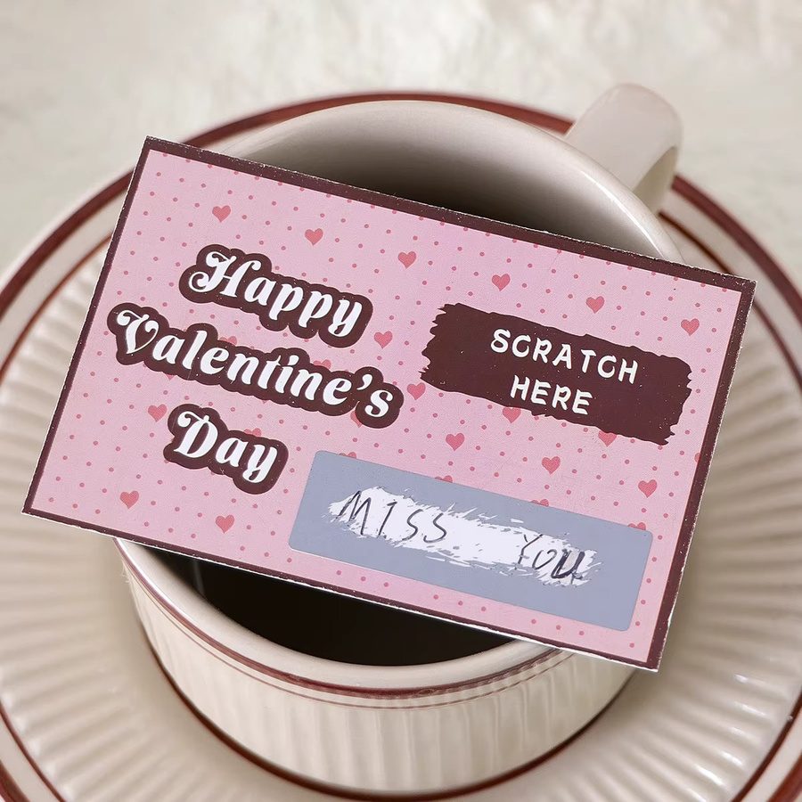 Rubbel-Liebesgutscheine für Paare in Pink als kreative Geschenke für Valentinstag oder Hochzeitstag - Bild 2