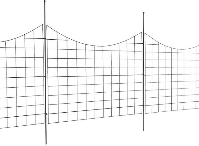 Buying Solutions MB Tierabwehrzaun aus Metall in Schwarz, dekorative Gartenbegrenzung ohne Bohren, Höhe: 93,0 cm, Länge: 74,93 cm - Bild 1