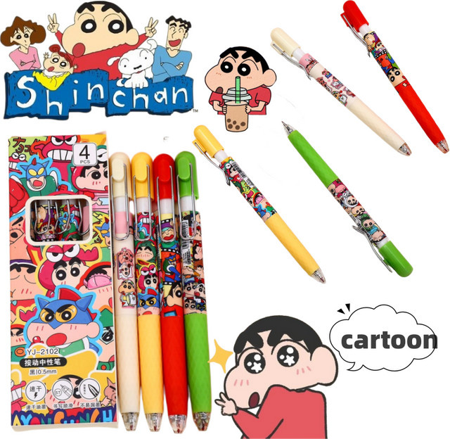 Crayon Shin-chan Schnelltrocknender Schülerstift in Schwarz und Bunt / Mehrfarbig - Bild 1