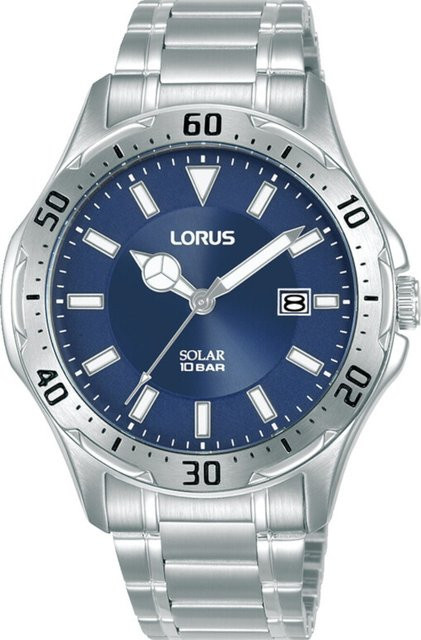 Lorus Armbanduhr Solar, Edelstahl, Blau, 42 mm, Herren - Bild 1