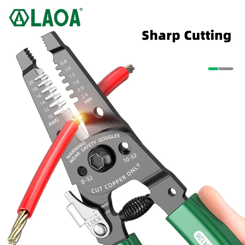 LAOA 3-in-1 Multifunktions-Abisolierzange mit Bending-Griff für Elektriker zum Abisolieren, Schneiden und Crimpen - Bild 4