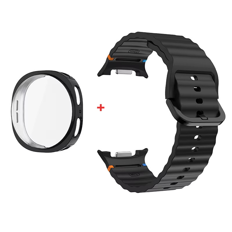 CRESTED Smartwatch-Armband, Kunststoff, Schwarz, Unisex, Samsung Galaxy Watch 8 40 mm 44 mm - Bild 3