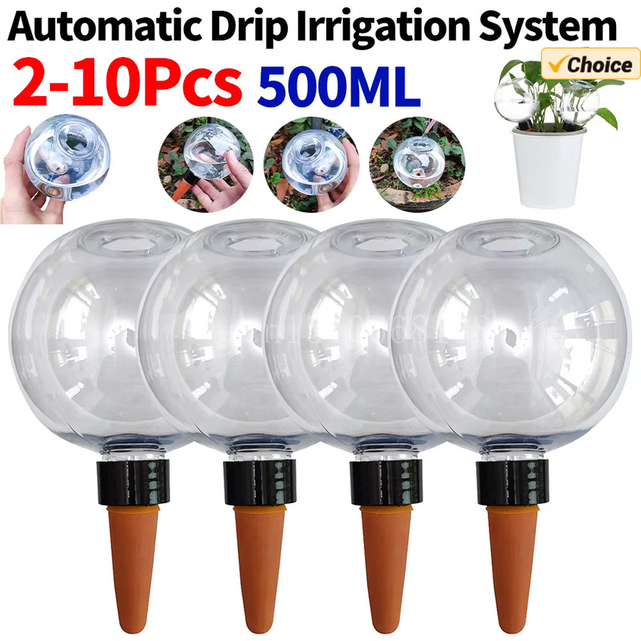 VKTECH Automatisches Tropfbewässerungssystem mit Bewässerungskugeln, 500 ml, transparent - Bild 2