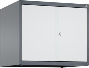 C+P Aufsatzschrank Classic PLUS mit 2 Abteilen und Zylinderschloss in Anthrazitgrau und Lichtgrau, B/T/H: 50 x 60 x 50 cm - Bild 1