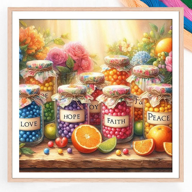 Candy Kreuzstich-Set für Stickerei in Multicolour, 11CT Komplettset für Nadelarbeiten - Bild 1
