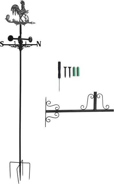 Neoglint Gartenrichtungsmarkierung aus Schmiedeeisen in Schwarz zur Außendekoration - Bild 1