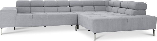 Polsterecke CATELYN 2.0 LOFT in Grau mit Stoffbezug aus Baumwolle und Leinen, L-Form rechtsseitig, B: 321 cm, T: 216 cm, H: 150 cm - Bild 1
