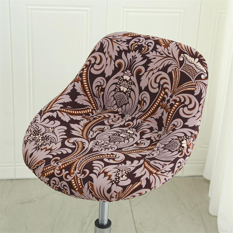 Elastischer Stuhlbezug von Yiran Furniture mit floralem Muster, Universal Esszimmerstuhlbezug aus Polyester, Mehrfarbig, Breite: 42 cm, Tiefe: 23 cm - Bild 1