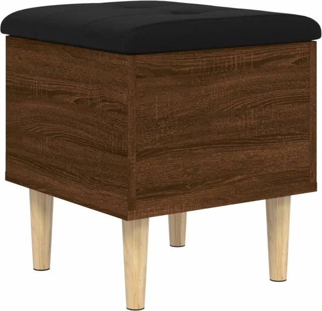 vidaXL Sitzbank mit Stauraum aus Eukalyptus-Massivholz in Braun, B/T/H: 42 x 42 x 46 cm - Bild 1