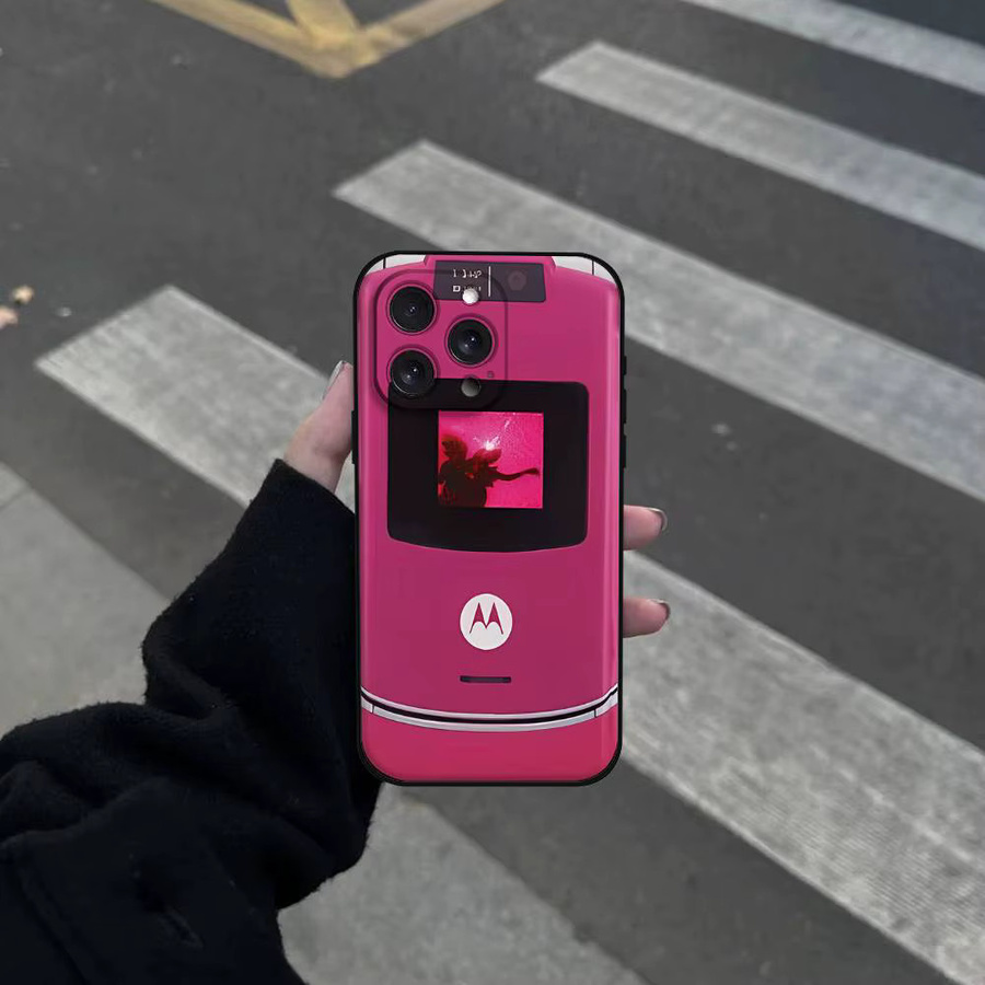 Motorola Razr Handyhülle aus weichem TPU in Pink - Bild 1