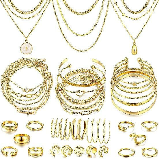 FAXHION Schmuckset, Gold, Kristall, Damen - Bild 1