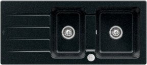 Villeroy & Boch Spüle Architectura Aufsatzspüle aus Keramik in Schwarz mit Ablaufgarnitur, Exzenter und CeramicPlus Beschichtung, Breite: 80 cm - Bild 1