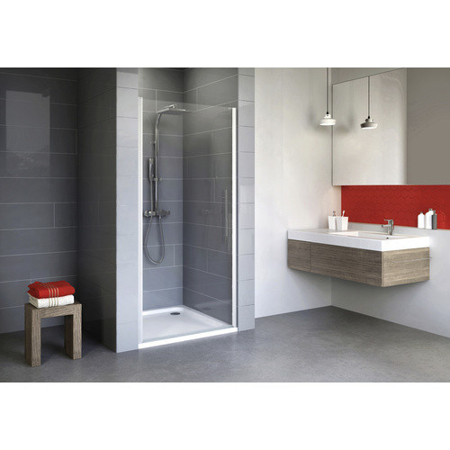 Schulte Duschtür Alexa Style 2.0 Drehtür in Silber mit transparentem Glas, Breite: 90 cm, Höhe: 192 cm - Bild 2