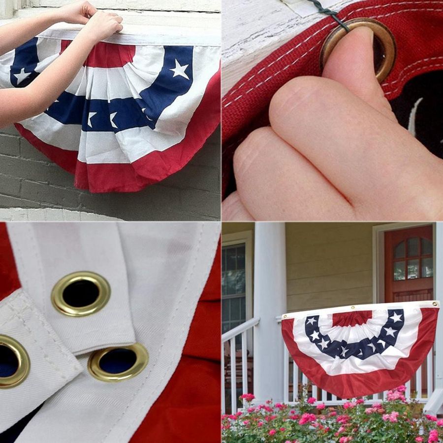 Patriotische USA Flagge von mfySpace mit Sternen und Streifen in Rot, Blau und Multicolor aus Polyester für die Außendekoration - Bild 4