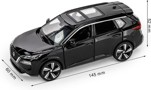 Fourall- Model Cars Nissan X-Trail SUV, Spielzeugauto, 1:32, mit Licht und Sound, schwarz - Bild 1