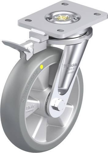 Blickle Schwerlast-Lenkrolle LO-ALTH 200K-AS-CO-RI4 in Silber/Grau aus Aluminium mit 200 mm Rad-Durchmesser und 800 kg Tragfähigkeit - Bild 1