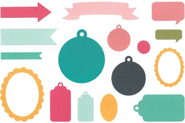 Sizzix Framelits Stanzschablone Banners, Tags & Labels in Silber aus Metall - Bild 1