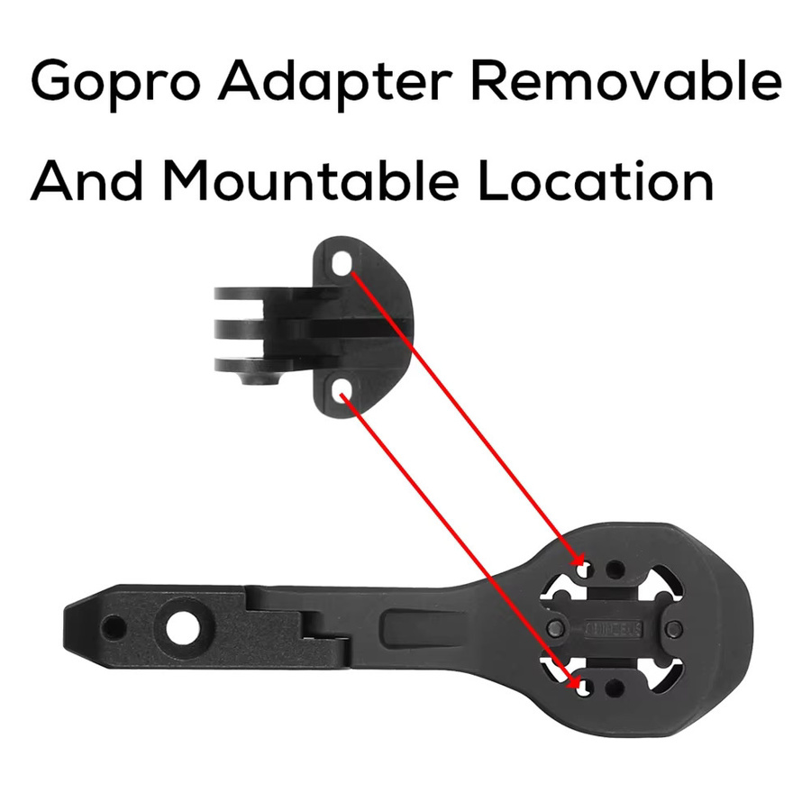 ULLICYC Integrierte Lenker-Computerhalterung für TREK Madone SLR GEN8 aus Aluminiumlegierung in Schwarz, kompatibel mit GoPro, Garmin, Bryton und Wahoo - Bild 3