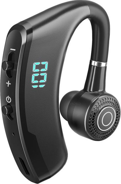 YJMP Electronic V9S Bluetooth 5.2 Headset in Schwarz mit Digitalanzeige und Mikrofon als drahtloser Business-In-Ear-Kopfhörer mit Hifi-Stereo-Sound - Bild 1