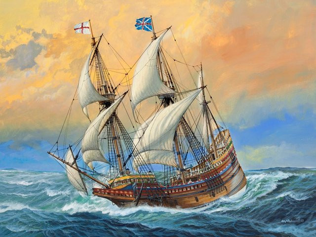 Revell Mayflower - 400th Anniversary Geschenkset, 1:83, ab 12 Jahre - Bild 4